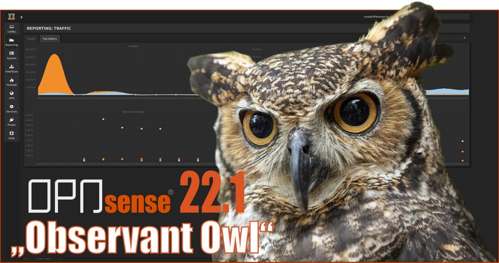 OPNsense 22.1 "Observant Owl" released